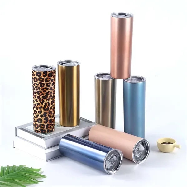 20 oz Stainless Steel Skinny Sublimation Tumbler with Lid