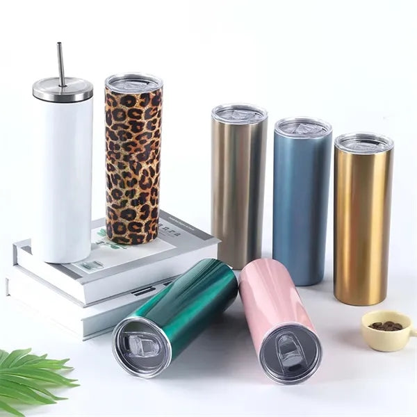 20 oz Stainless Steel Skinny Sublimation Tumbler with Lid