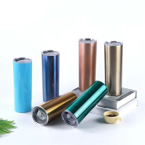 20 oz Stainless Steel Skinny Sublimation Tumbler with Lid