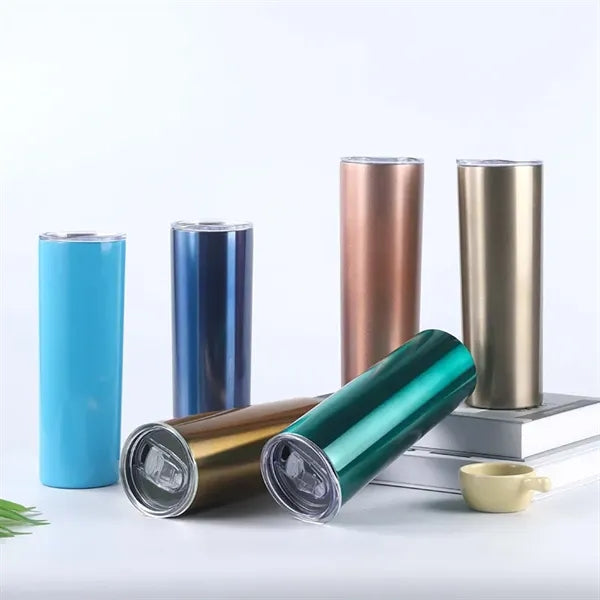20 oz Stainless Steel Skinny Sublimation Tumbler with Lid