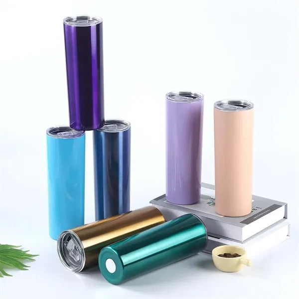 20 oz Stainless Steel Skinny Sublimation Tumbler with Lid