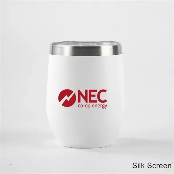 12 oz Powder Coated Stainless Steel Wine Tumbler