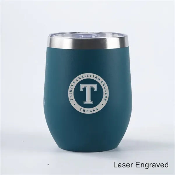 12 oz Powder Coated Stainless Steel Wine Tumbler