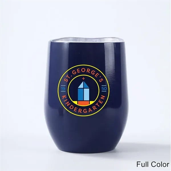 12 oz Egg Shaped Double Wall Stainless Steel Wine Tumbler