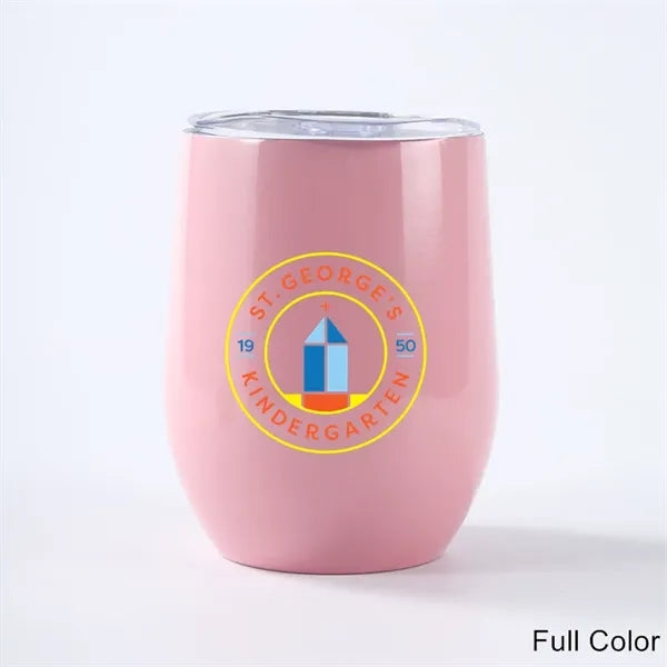12 oz Egg Shaped Double Wall Stainless Steel Wine Tumbler