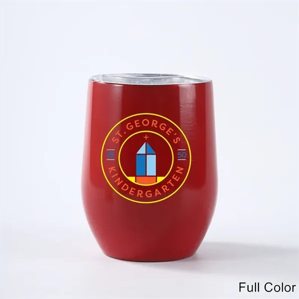 12 oz Egg Shaped Double Wall Stainless Steel Wine Tumbler