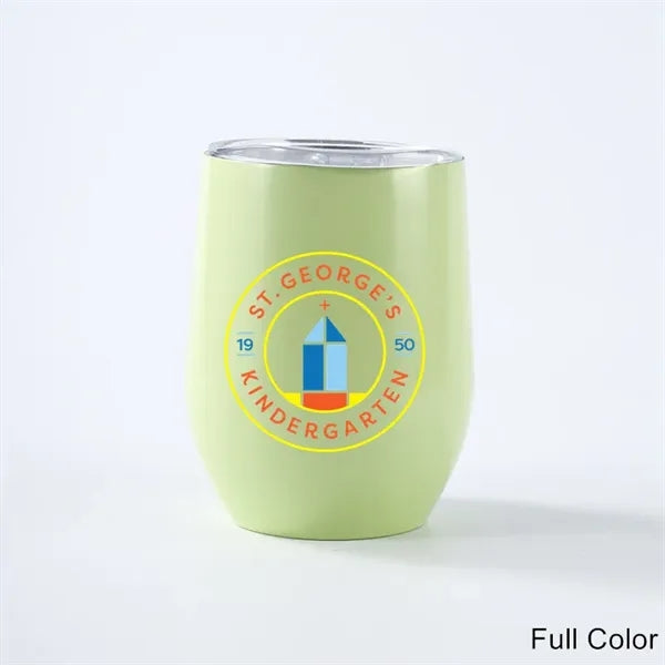 12 oz Egg Shaped Double Wall Stainless Steel Wine Tumbler
