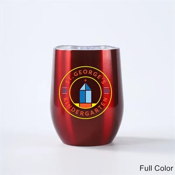 12 oz Egg Shaped Double Wall Stainless Steel Wine Tumbler