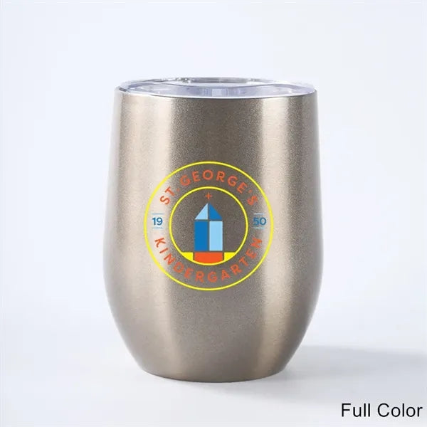 12 oz Egg Shaped Double Wall Stainless Steel Wine Tumbler