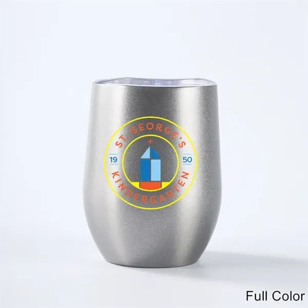 12 oz Egg Shaped Double Wall Stainless Steel Wine Tumbler