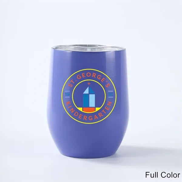 12 oz Egg Shaped Double Wall Stainless Steel Wine Tumbler