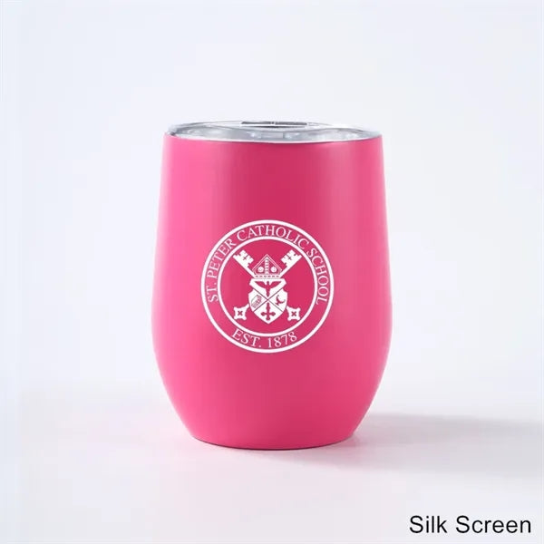12 oz Egg Shaped Double Wall Stainless Steel Wine Tumbler