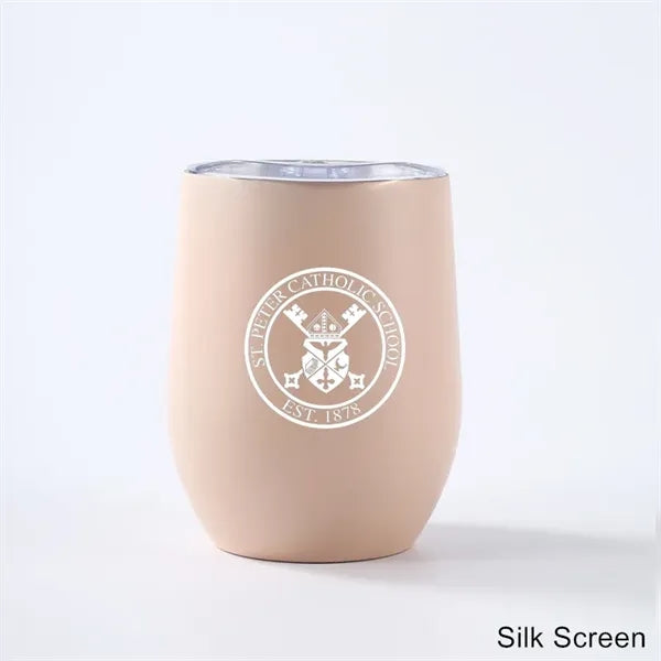 12 oz Egg Shaped Double Wall Stainless Steel Wine Tumbler