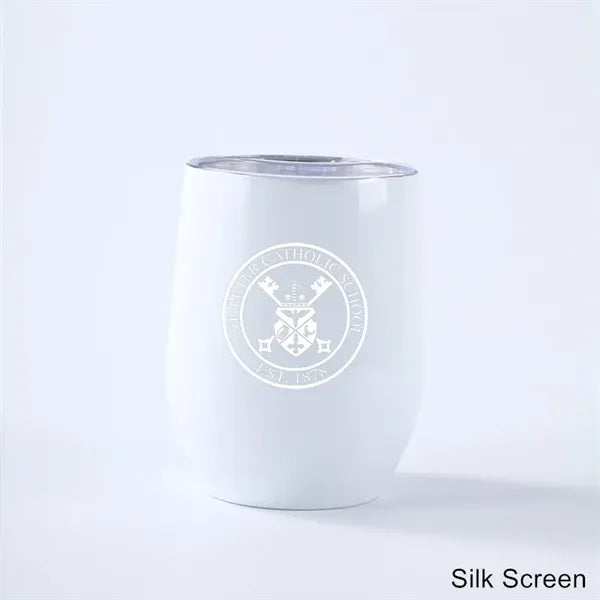 12 oz Egg Shaped Double Wall Stainless Steel Wine Tumbler