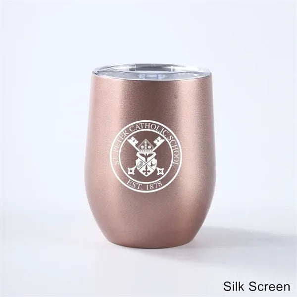 12 oz Egg Shaped Double Wall Stainless Steel Wine Tumbler