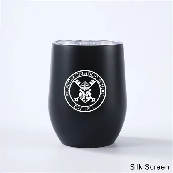 12 oz Egg Shaped Double Wall Stainless Steel Wine Tumbler