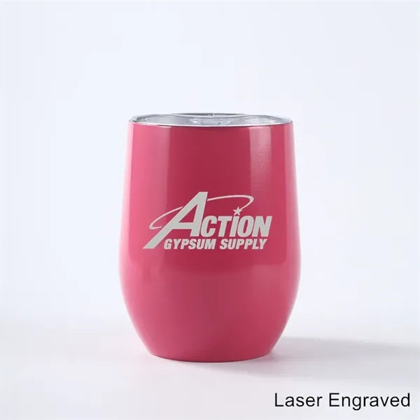 12 oz Egg Shaped Double Wall Stainless Steel Wine Tumbler