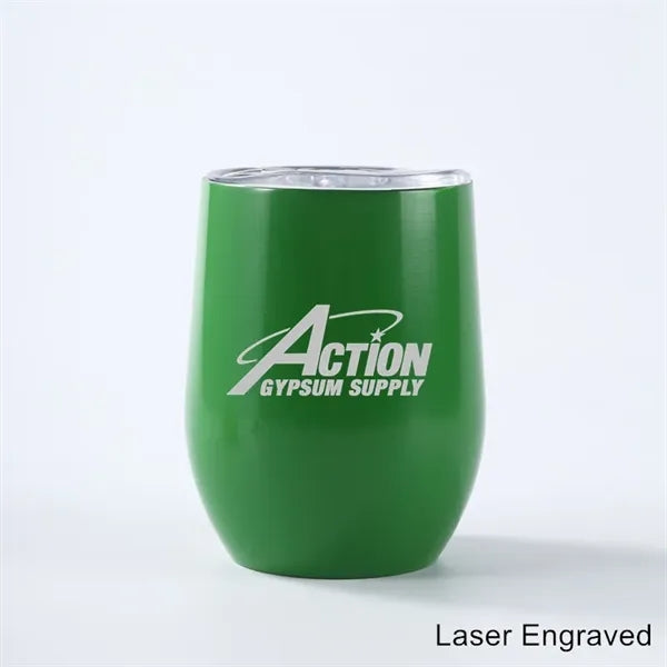 12 oz Egg Shaped Double Wall Stainless Steel Wine Tumbler