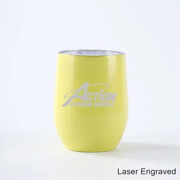 12 oz Egg Shaped Double Wall Stainless Steel Wine Tumbler