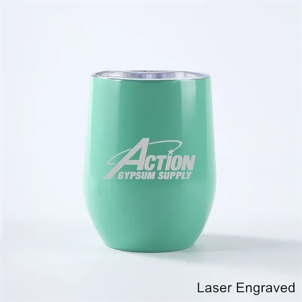 12 oz Egg Shaped Double Wall Stainless Steel Wine Tumbler