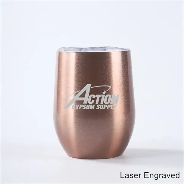 12 oz Egg Shaped Double Wall Stainless Steel Wine Tumbler