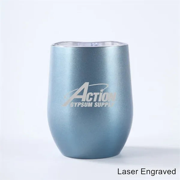 12 oz Egg Shaped Double Wall Stainless Steel Wine Tumbler