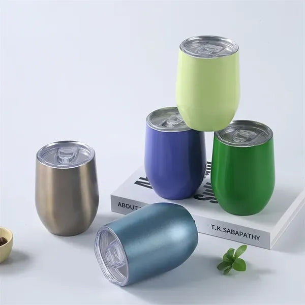 12 oz Egg Shaped Double Wall Stainless Steel Wine Tumbler