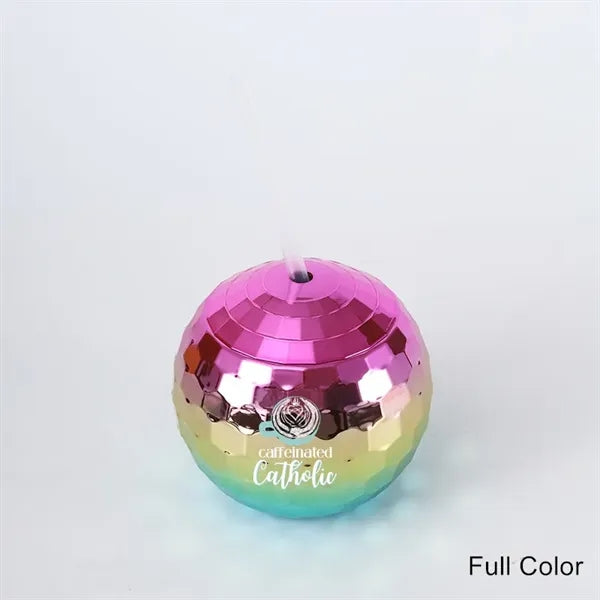 20 oz Retro Disco Ball Cocktail Cup with Lid and Straw