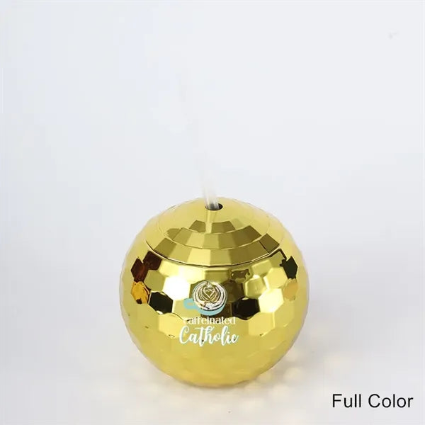 20 oz Retro Disco Ball Cocktail Cup with Lid and Straw
