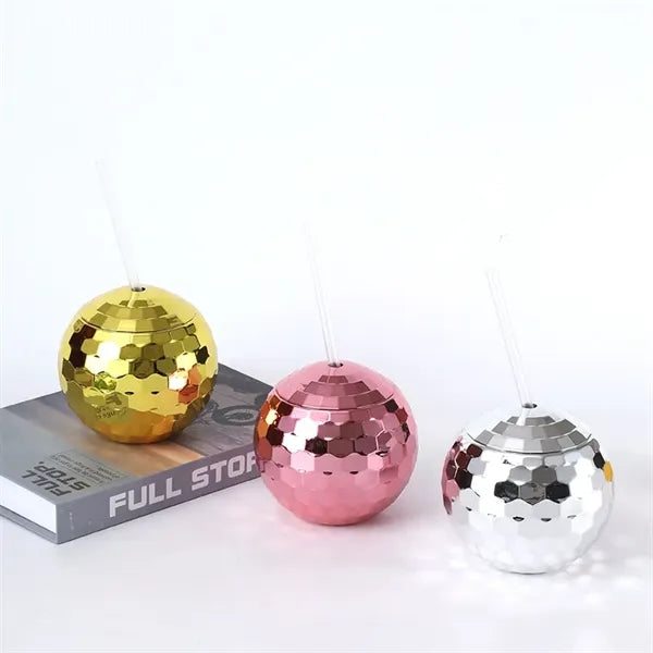 20 oz Retro Disco Ball Cocktail Cup with Lid and Straw
