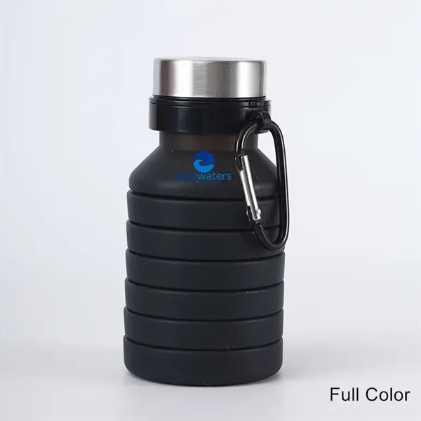 19 oz Silicone Collapsible Kids Sports Water Bottle