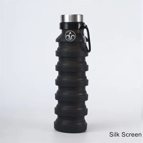 19 oz Silicone Collapsible Kids Sports Water Bottle