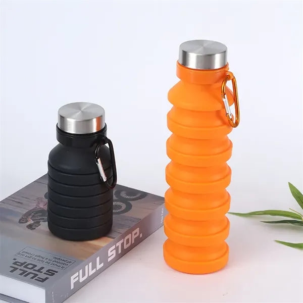 19 oz Silicone Collapsible Kids Sports Water Bottle