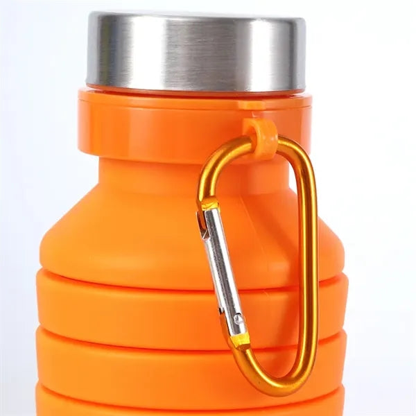 19 oz Silicone Collapsible Kids Sports Water Bottle
