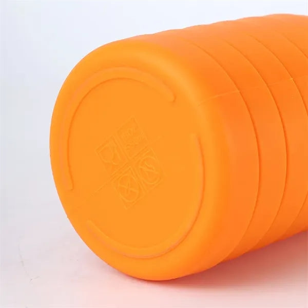 19 oz Silicone Collapsible Kids Sports Water Bottle