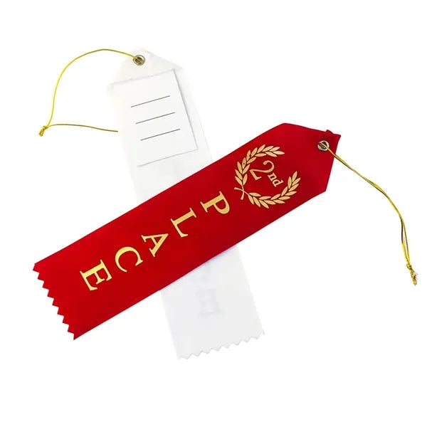 Printed Pointed Top Polyester Ribbon Award Badges