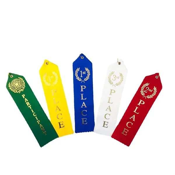 Printed Pointed Top Polyester Ribbon Award Badges