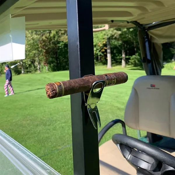 3 In 1 Golf Tool - Divot Fixer, Ball Marker And Cigar Holder