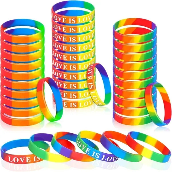 Rainbow Color Silicone Bracelet
