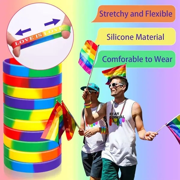 Rainbow Color Silicone Bracelet