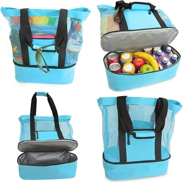 Mesh Beach Cooler Clear Tote Bag