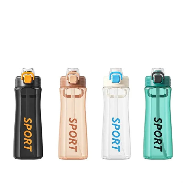 Large Capacity Outdoor Sports Water Bottle with Straw