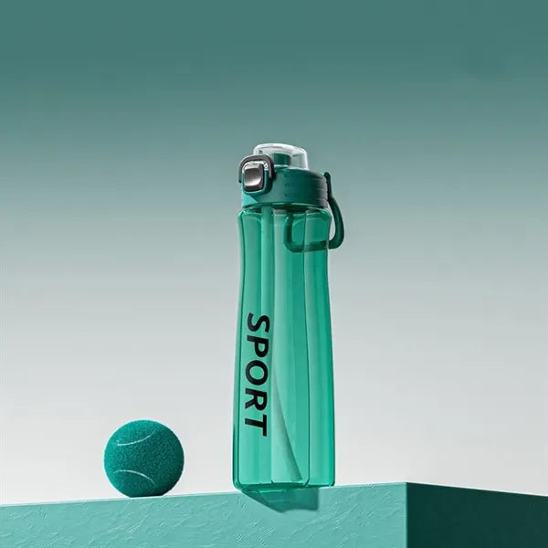 Large Capacity Outdoor Sports Water Bottle with Straw