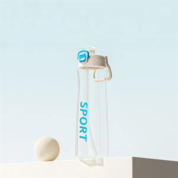 Large Capacity Outdoor Sports Water Bottle with Straw