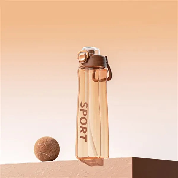 Large Capacity Outdoor Sports Water Bottle with Straw