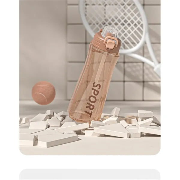 Large Capacity Outdoor Sports Water Bottle with Straw