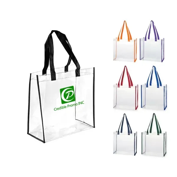 Crystal Clear Transparent PVC Tote Bag