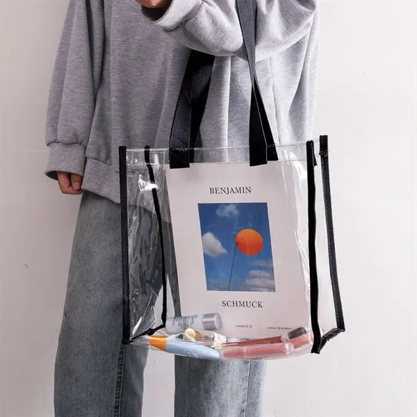 Crystal Clear Transparent PVC Tote Bag