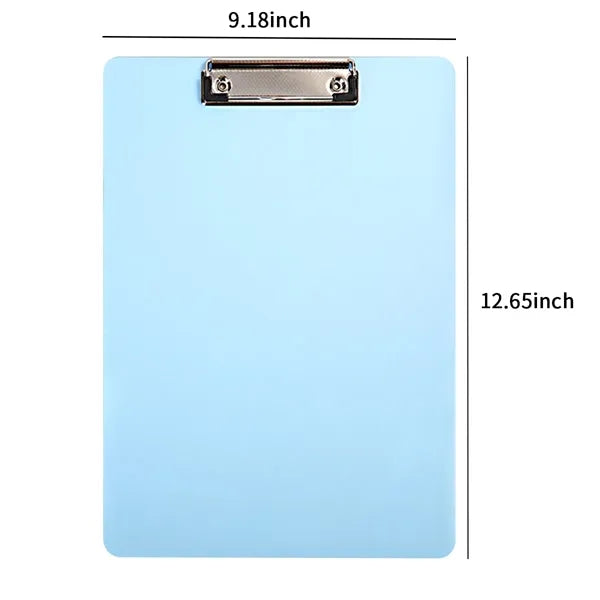 A4 Colorful Transparent Plastic Clipboard