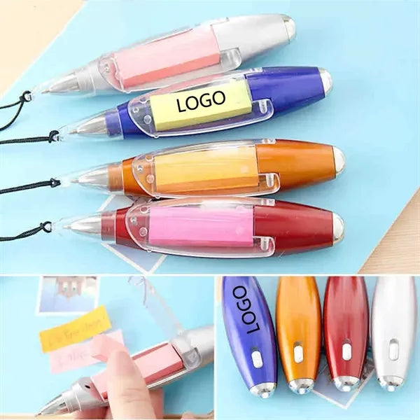 Multifunctional Colorful Hanging Rope Sticky Note Lamp Pen